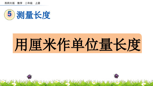 二年级数学5.1 用厘米作单位量长度优秀课件