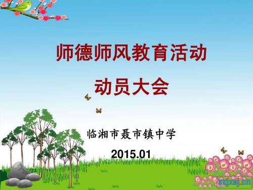 师德师风建设会议讲座