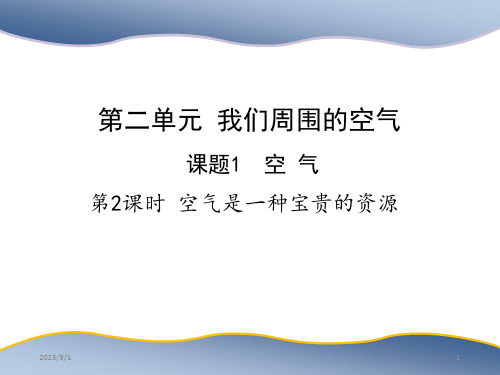 人教版九年级上册化学教学课件 第二单元 我们周围的空气 课题1 空气 第2课时 空气是一种宝贵的资源