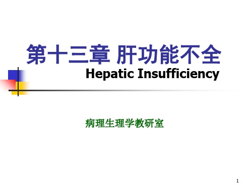 肝功能不全PPT课件