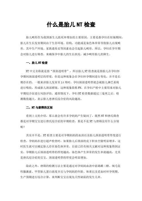 什么是胎儿NT检查