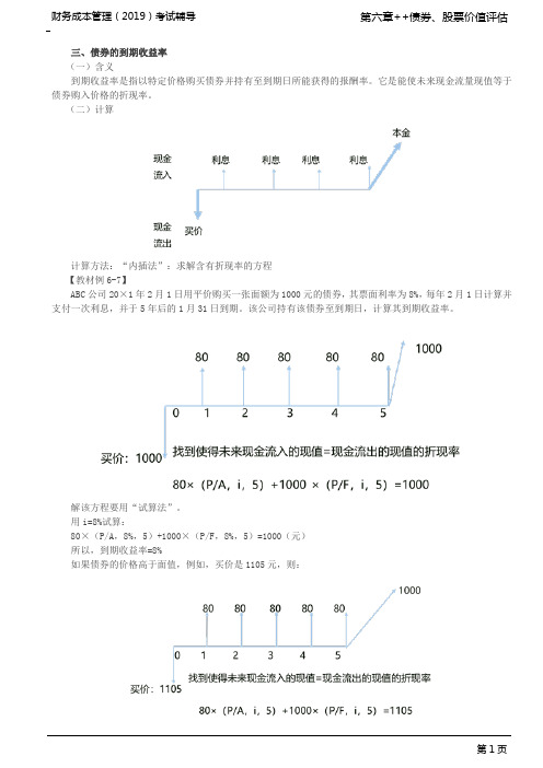 债券到期收益率