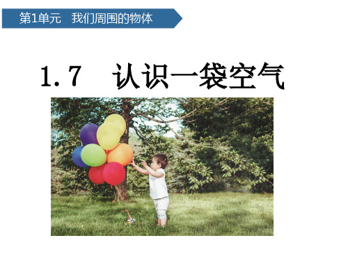 一年级下册科学课件17认识一袋空气 教科版