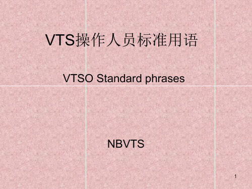 VTS操作人员标准用语(第二课)精品PPT课件