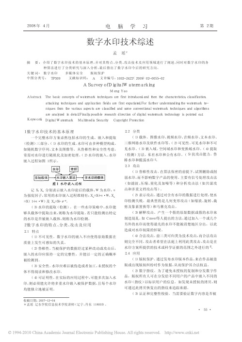 数字水印技术综述_孟瑶