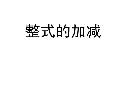 整式的加减[上学期]--华师大版-(新编教材)