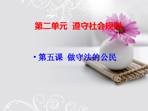 人教版八年级《道德与法制》第五课做守法的公民第一框：法不可违 (1)