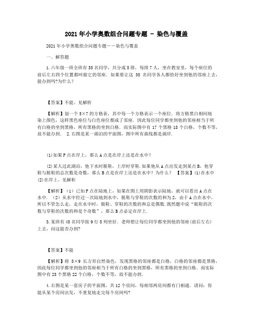 2021年小学奥数组合问题专题 - 染色与覆盖