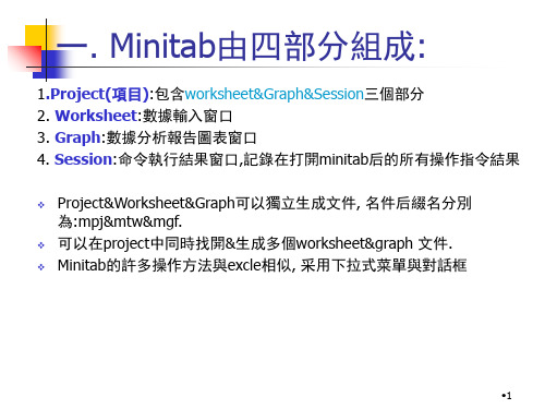 Minitab软件操作入门PPT课件