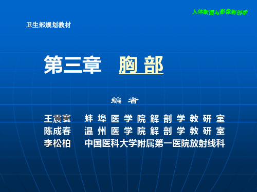 【人体断面与影像解剖学】第3版配套课件_3胸部