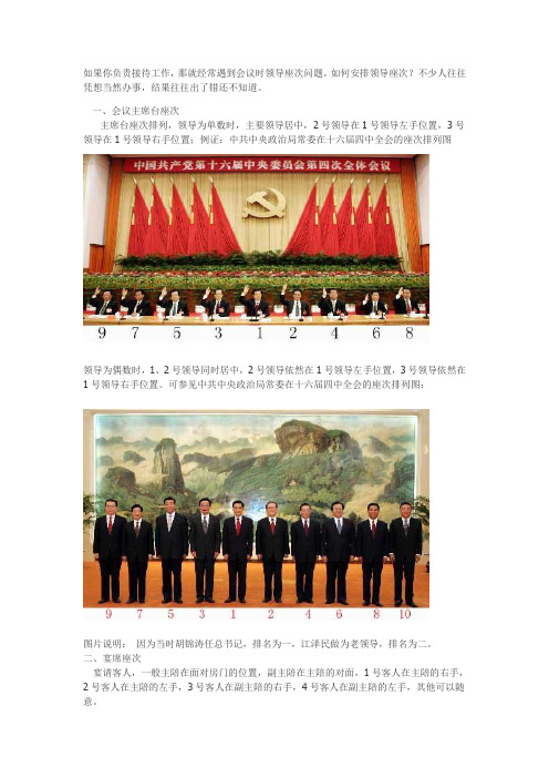 酒桌文化：座次安排