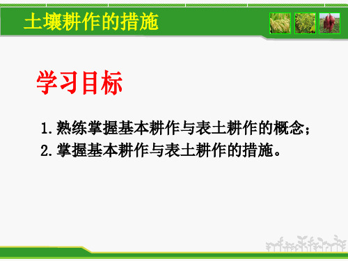 土壤耕作的措施
