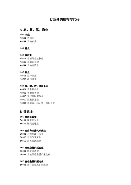 上市公司行业分类指引