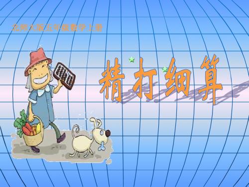 北师大版数学五年级上册《精打细算》课件