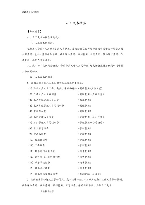 人工成本核算