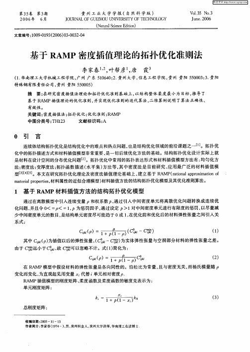 基于RAMP密度插值理论的拓扑优化准则法
