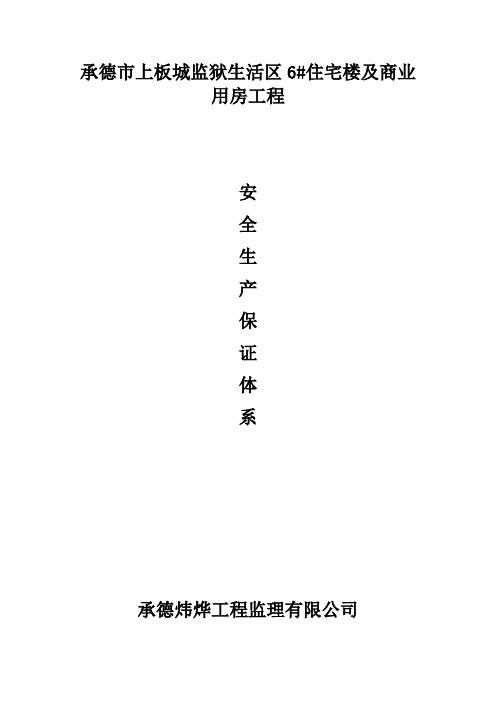 5.监理单位项目安全生产保证体系