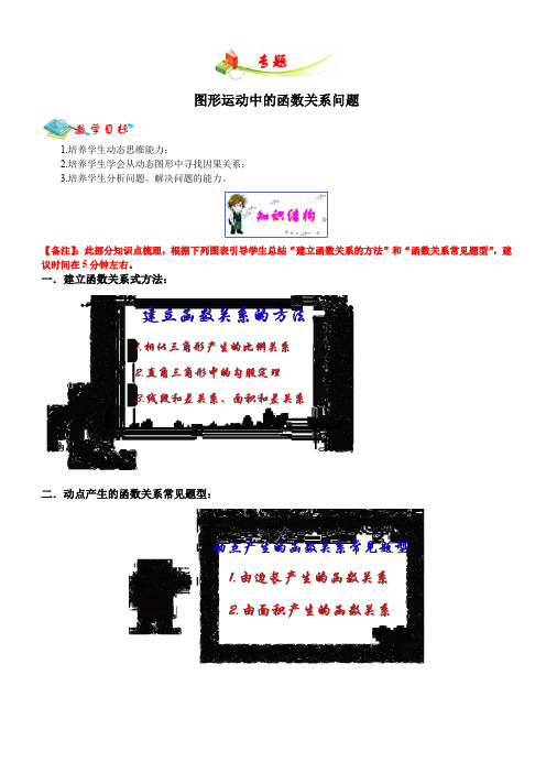 初中数学辅导讲义453初三C专题(图形运动中的函数关系问题5星)