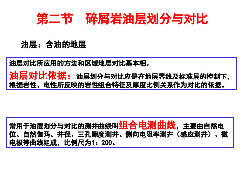 碎屑岩油层划分与对比