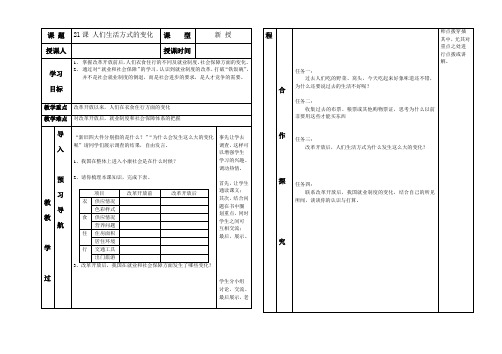 第21课人们生活方式的变化