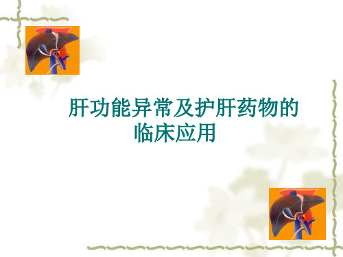 肝功能异常及护肝药物临床应用
