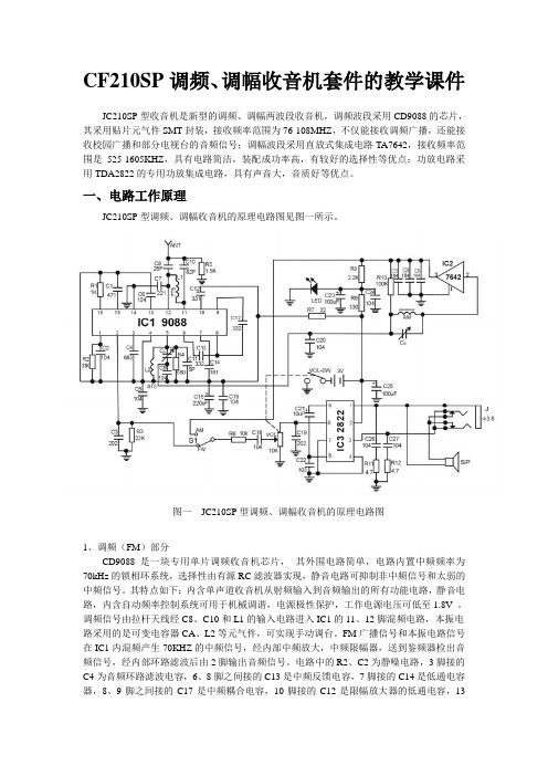 电子教程：CF210SP调频、调幅收音机套件