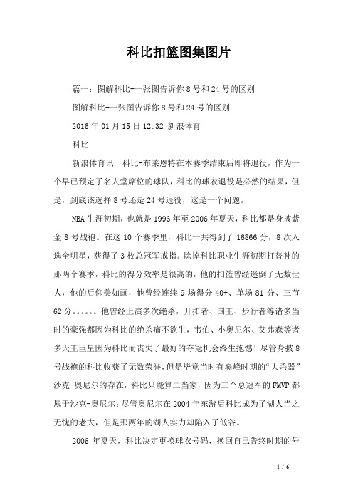 科比扣篮图集图片