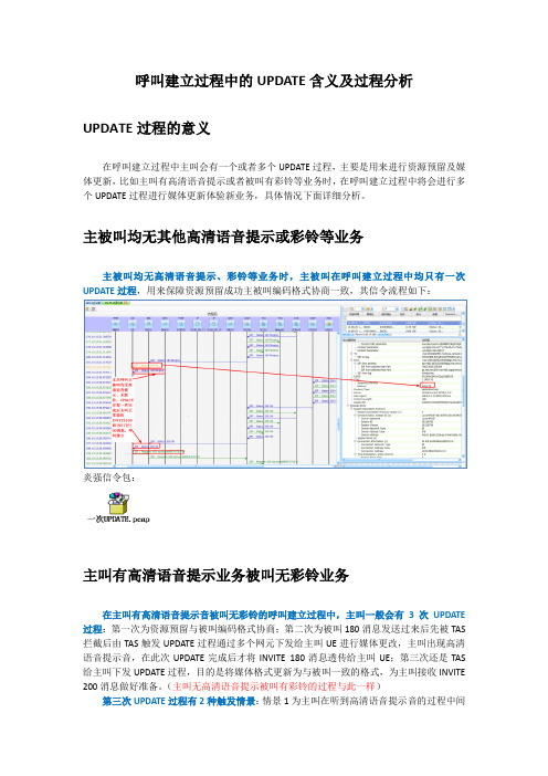 VOLTE呼叫建立过程中的UPDATE含义及过程分析