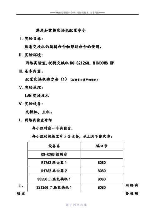 交换机基本配置命令