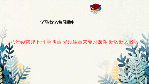 八年级物理上册 第四章 光现象章末复习课件 新版新人教版