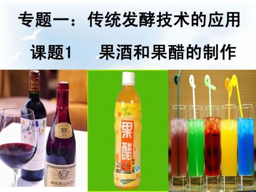 课题1   果酒和果醋制作完成稿