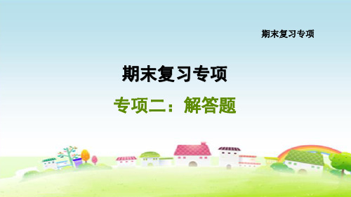 新浙教版七年级科学上册 期末复习专项 专项二：解答题