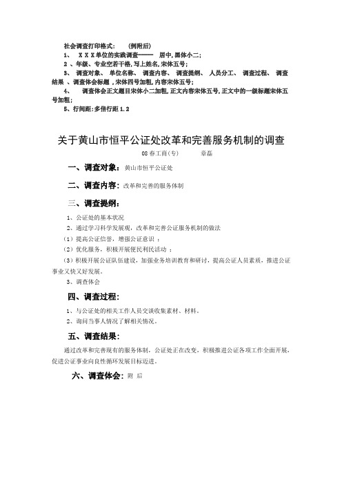 社会实践格式