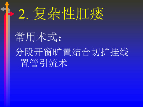 3. 复杂性肛瘘