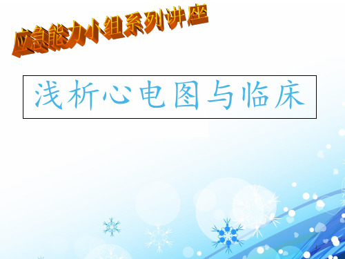 浅析心电图与临床  ppt课件