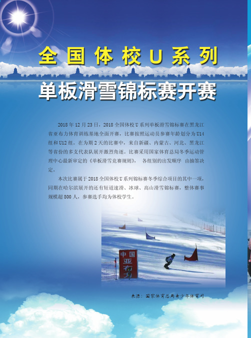 全国体校U系列单板滑雪锦标赛开赛