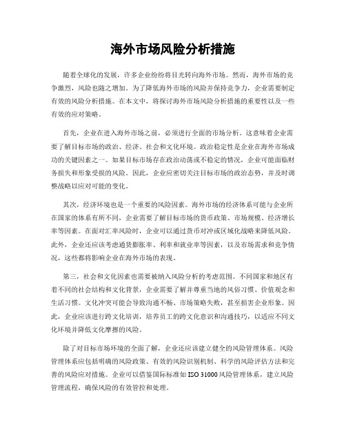 海外市场风险分析措施