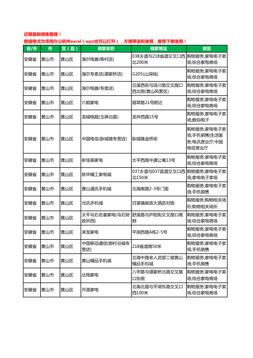 2020新版安徽省黄山市黄山区数码商城工商企业公司商家名录名单黄页联系方式大全16家