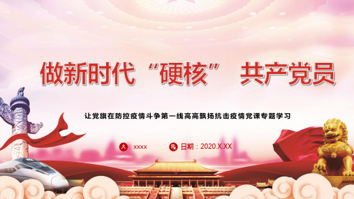 疫情防控工作党员先进事迹PPT