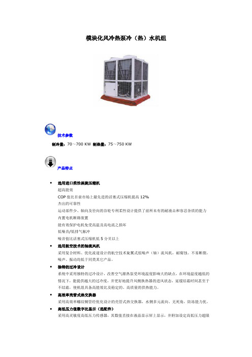 模块化风冷热泵冷(热)水机组