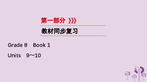 (江西专用)2019中考英语一轮复习第一部分教材同步复习Grade8Book1Units9_10课件