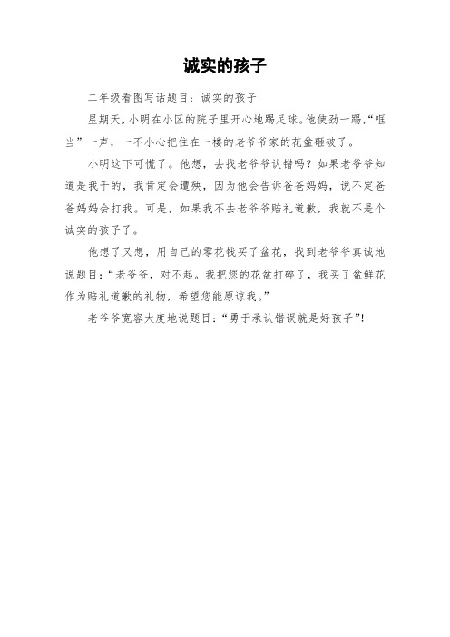 诚实的孩子_作文