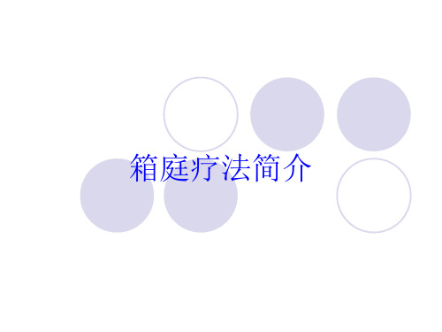 箱庭疗法简介培训课件