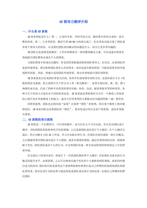 4D领导力介绍