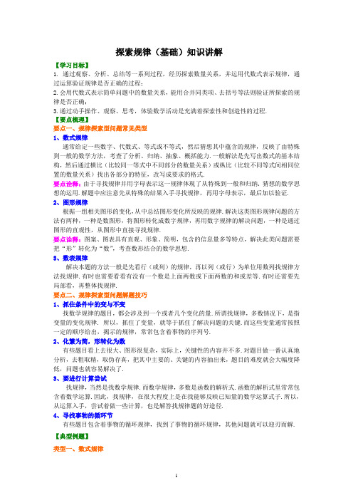 12探索规律(基础)知识讲解及其练习