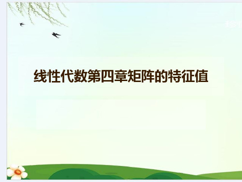 线性代数第四章矩阵的特征值