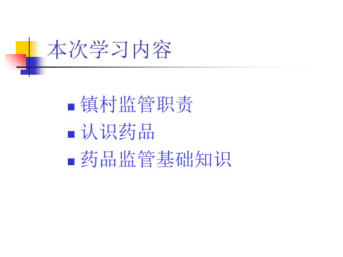 药品监管知识ppt课件