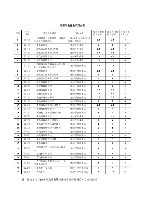 3.10KV配网带电作业项目