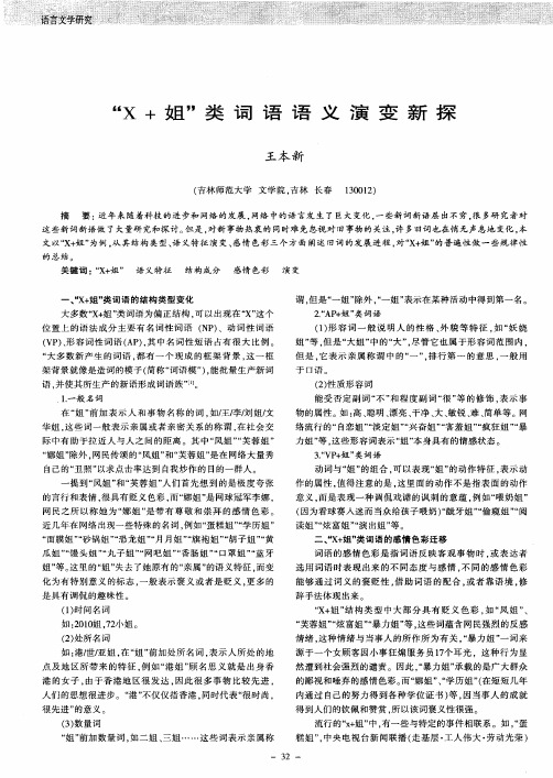 “X+姐”类词语语义演变新探