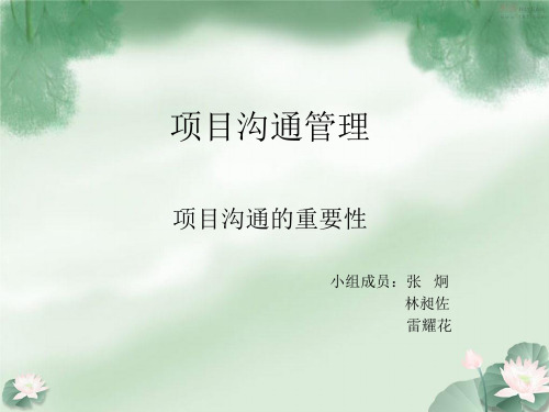 项目沟通的重要性以及案例分析